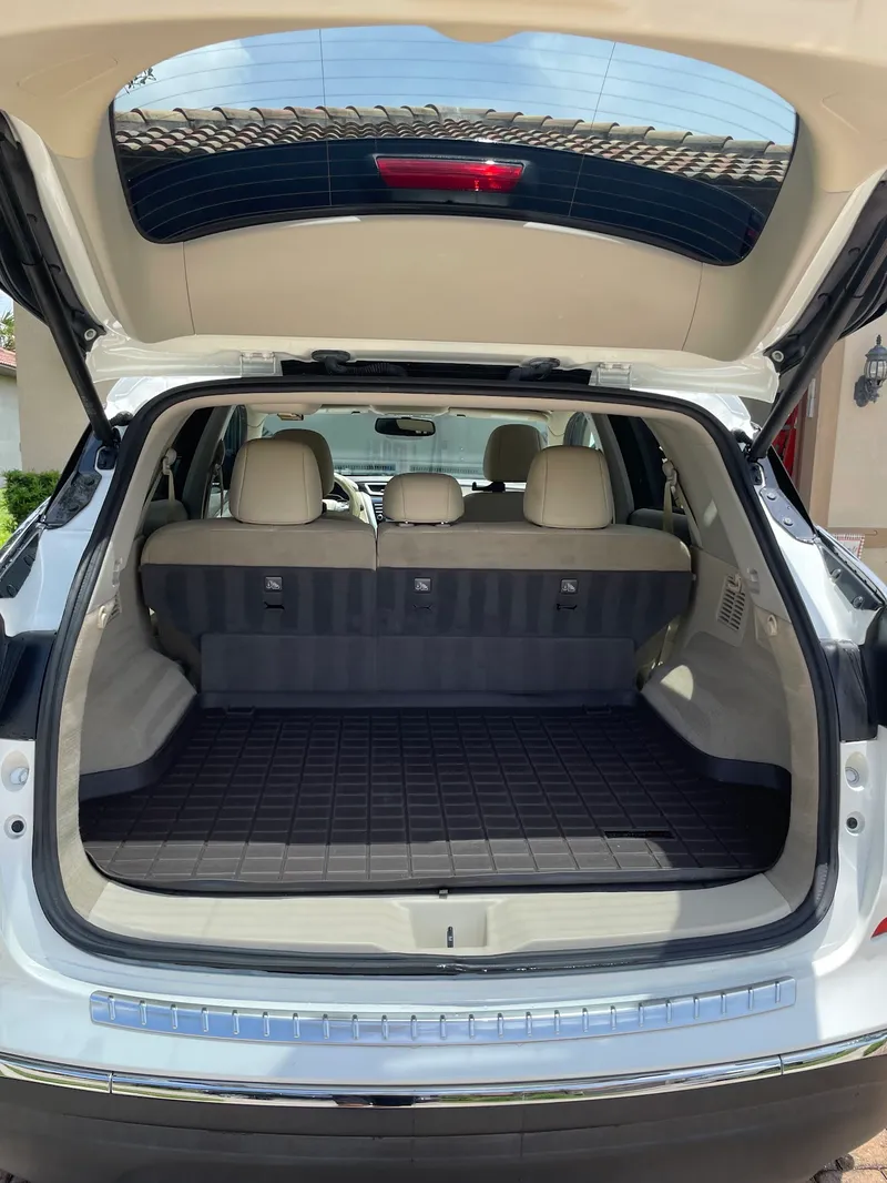 Spotless cargo trunk of Nissan Murano after full interior detail in North Port, FL